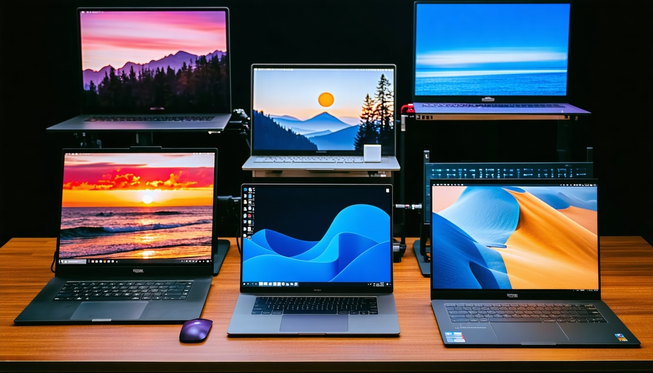 Modern laptops and desktops from top brands