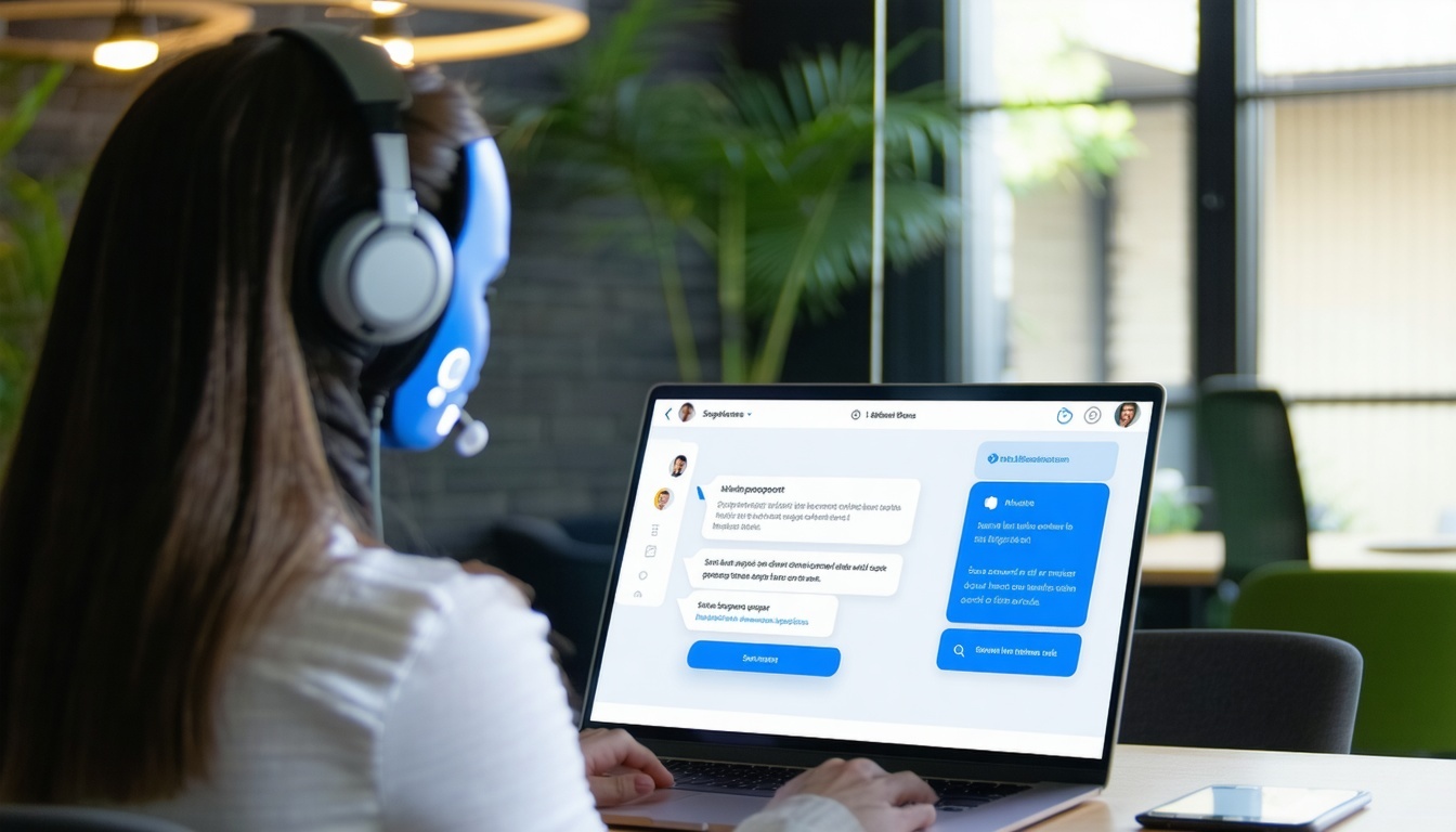 User chatting with a sales support chatbot